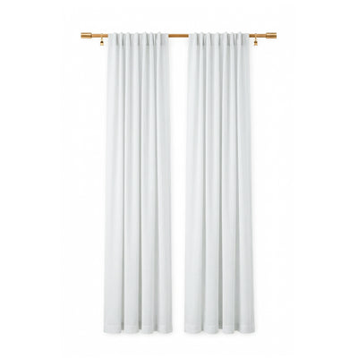 Egg Shell Gridline Crossweave Curtain - Secondary image