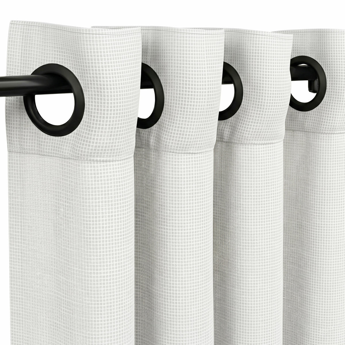 Egg Shell Gridline Crossweave Curtain - view 2