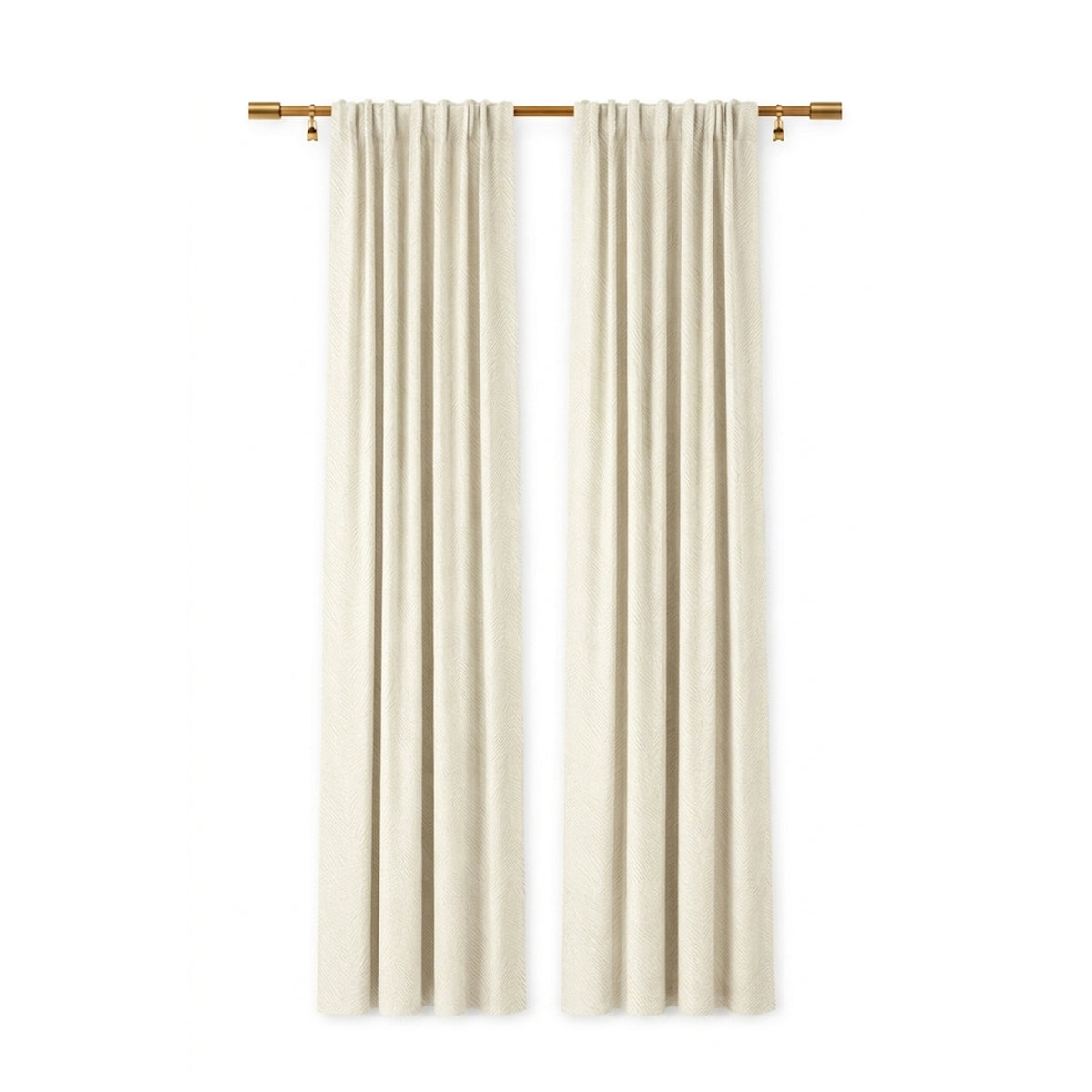 Eggshell Abstraction Woven Curtain - view 2