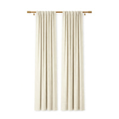 Eggshell Abstraction Woven Curtain - alternate view