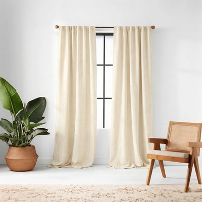 Eggshell Luxury Plush Drape - Primary image