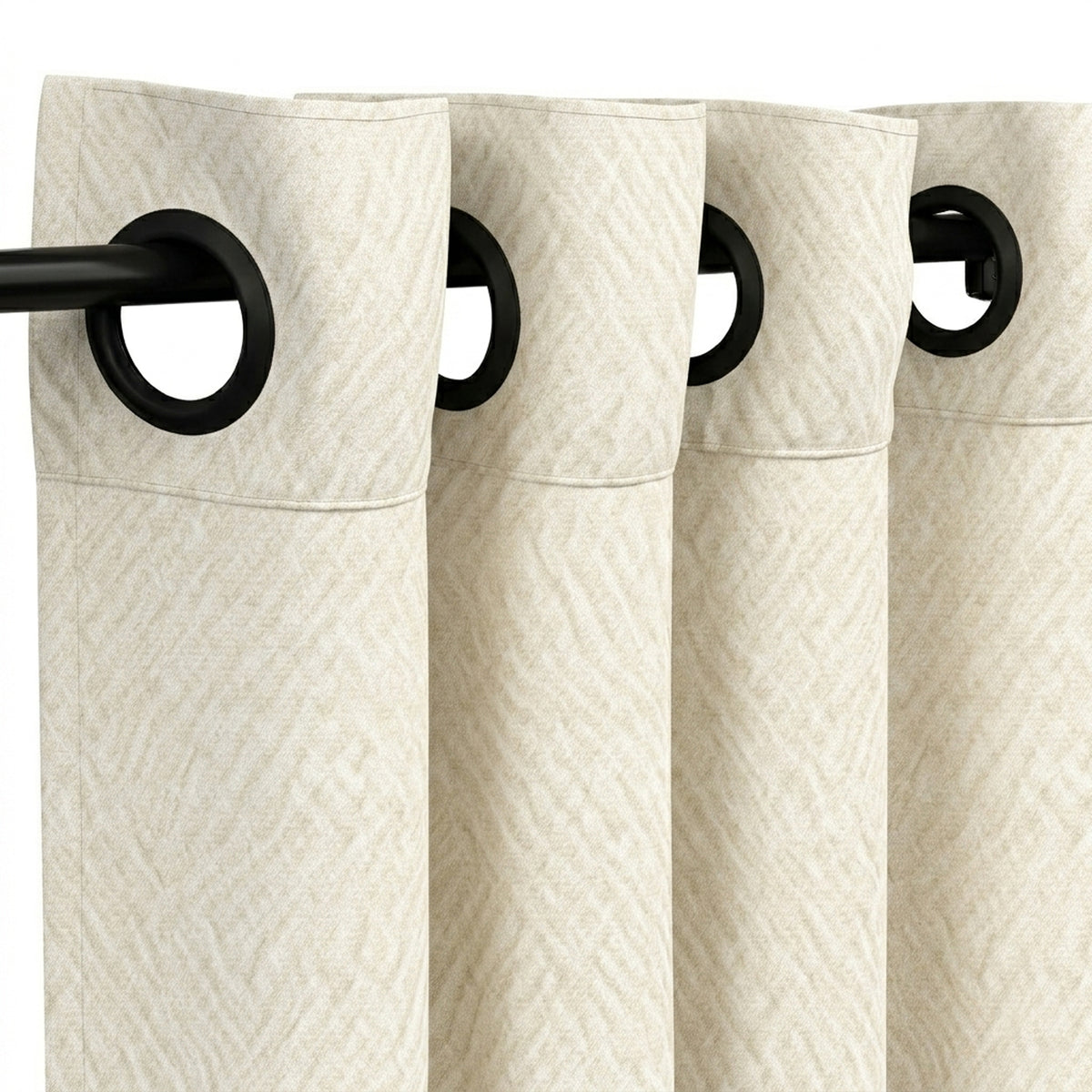 Eggshell Rill Woven Curtain - view 4