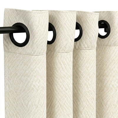 Eggshell Rill Woven Curtain - alternate view