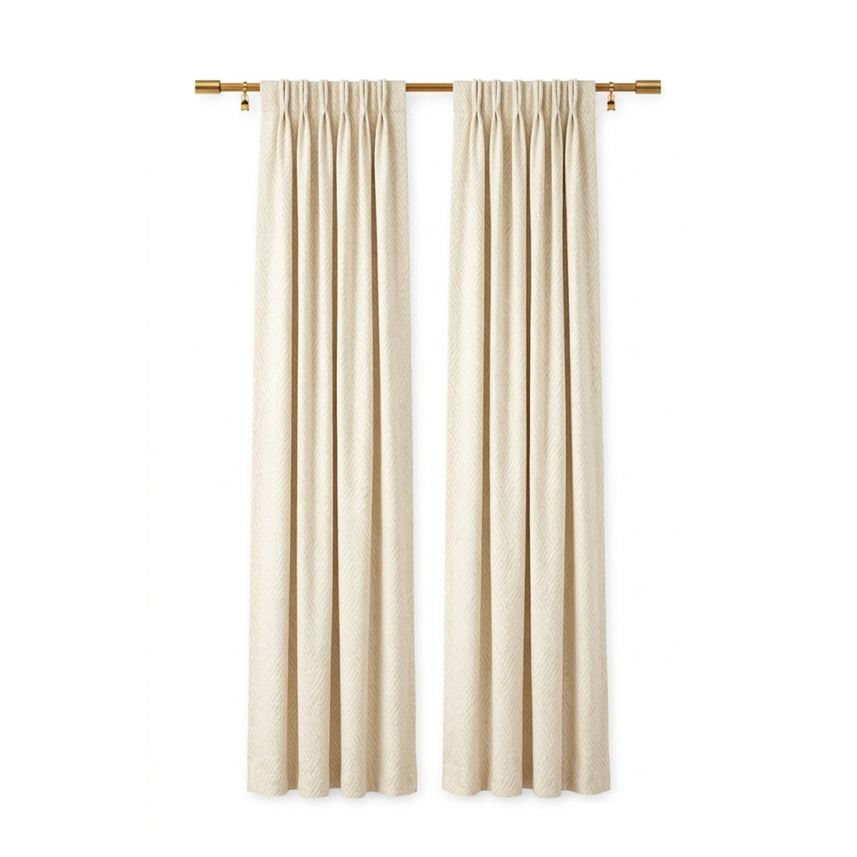 Eggshell Rill Woven Curtain - view 2