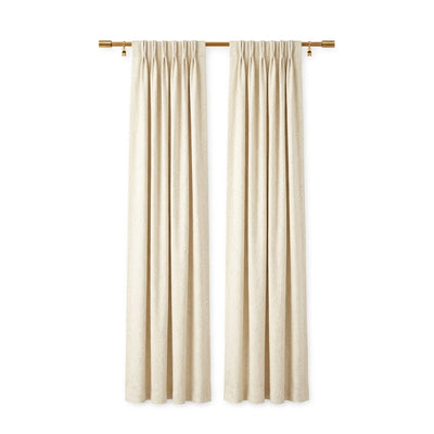 Eggshell Rill Woven Curtain - Secondary image