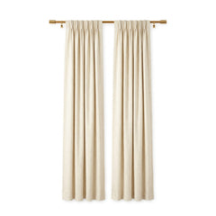 Eggshell Rill Woven Curtain - alternate view