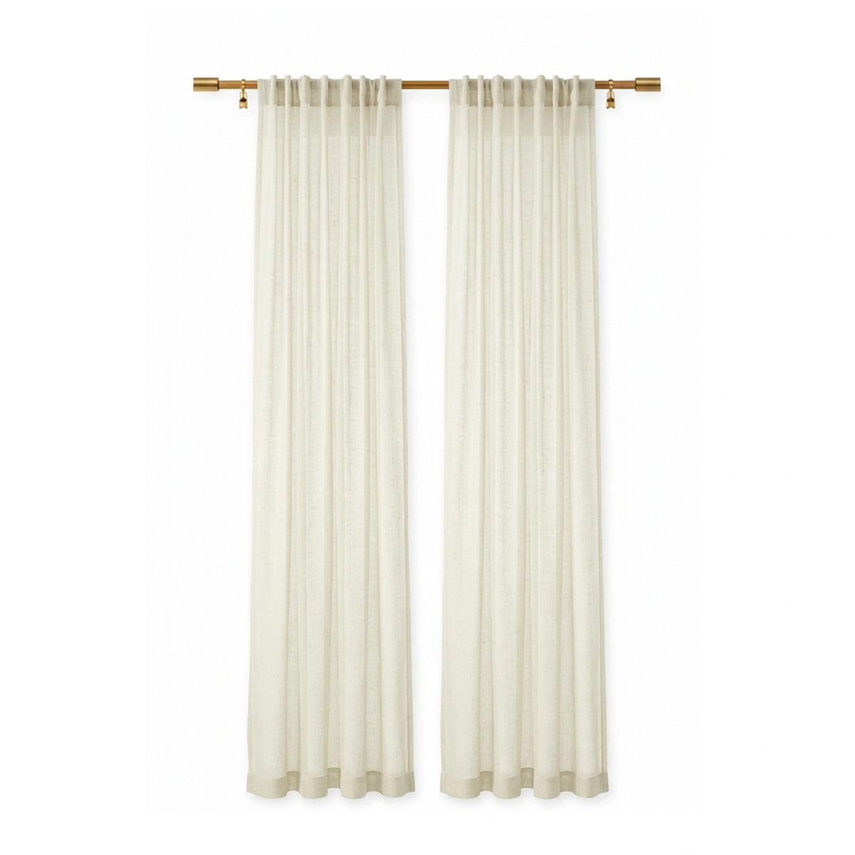 Custom Fawn Absolute Sheer Curtain - view 2