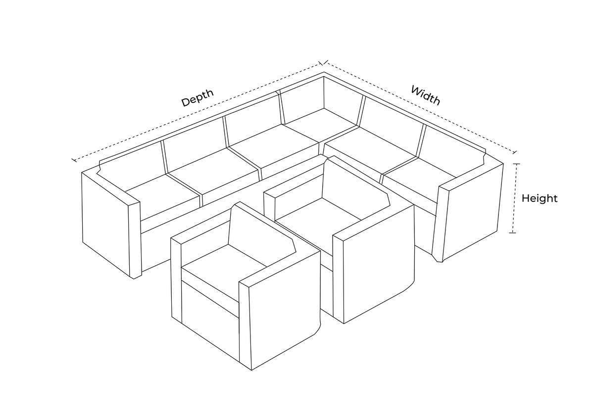 Custom Outdoor Full Sectional Set Covers