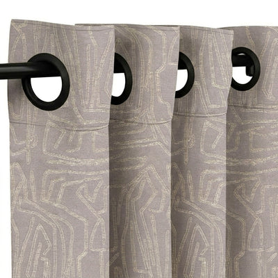 Granite Lineart Jacquard Curtain - alternate view
