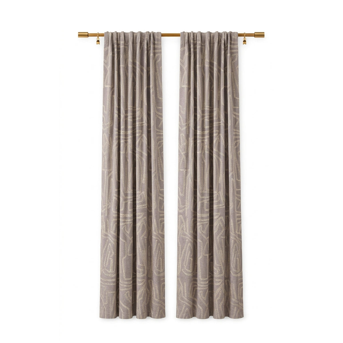 Granite Lineart Jacquard Curtain - view 2
