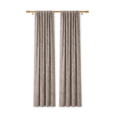 Granite Lineart Jacquard Curtain - Secondary image