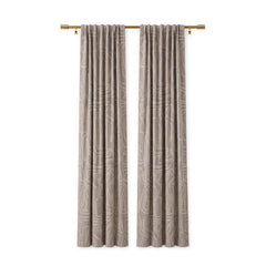 Granite Lineart Jacquard Curtain - alternate view