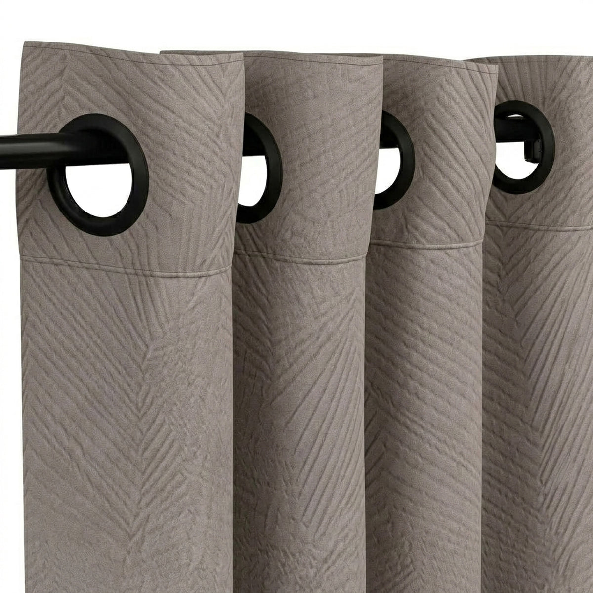 Grey Abstraction Woven Curtain - view 4