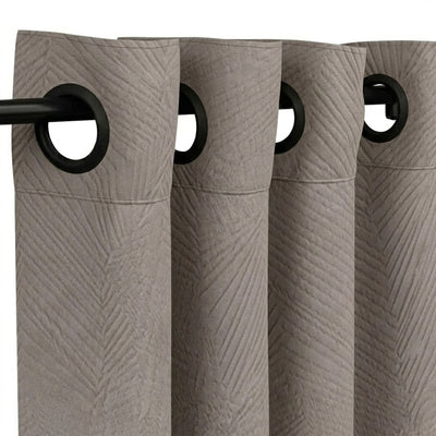 Grey Abstraction Woven Curtain - alternate view