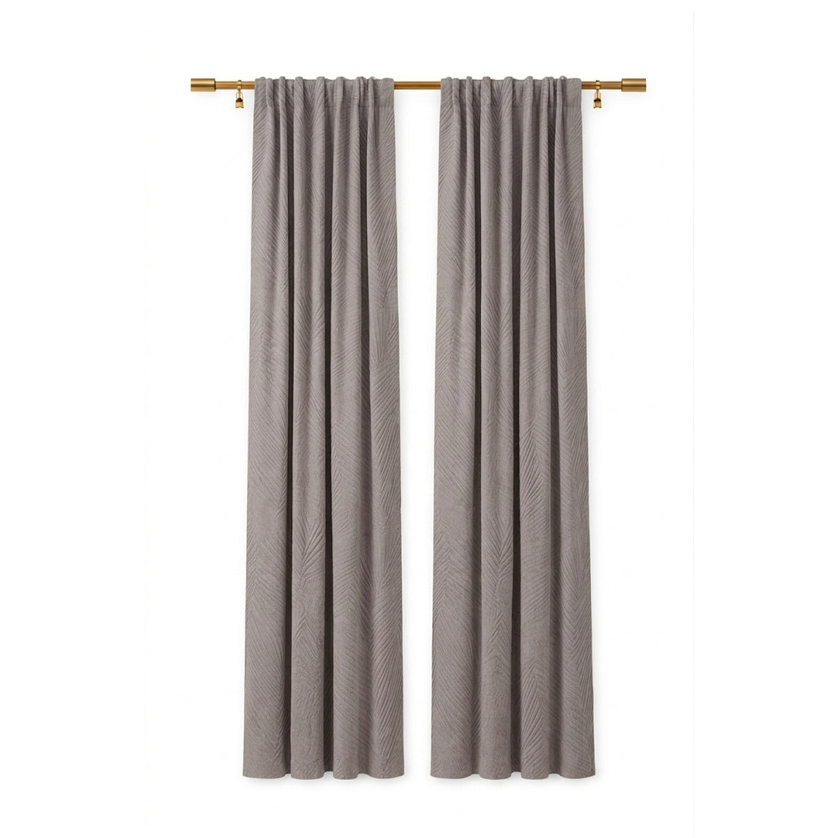 Grey Abstraction Woven Curtain - view 2