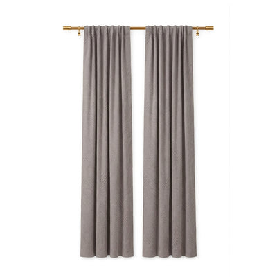 Grey Abstraction Woven Curtain - Secondary image