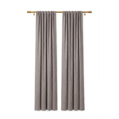 Grey Abstraction Woven Curtain - alternate view