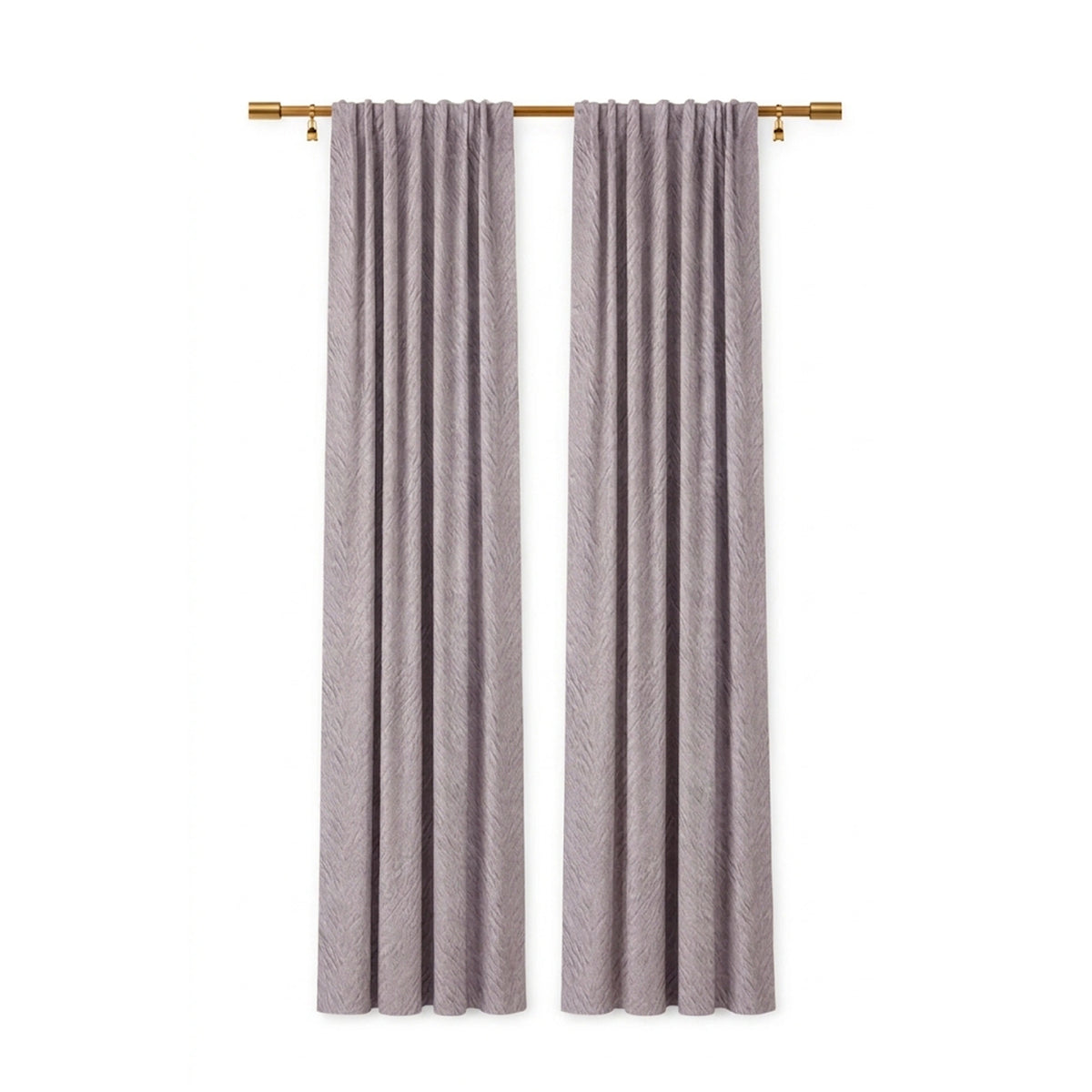 Arrow Grey Textured Curtain - view 2