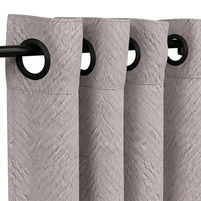 Arrow Grey Textured Curtain - alternate view