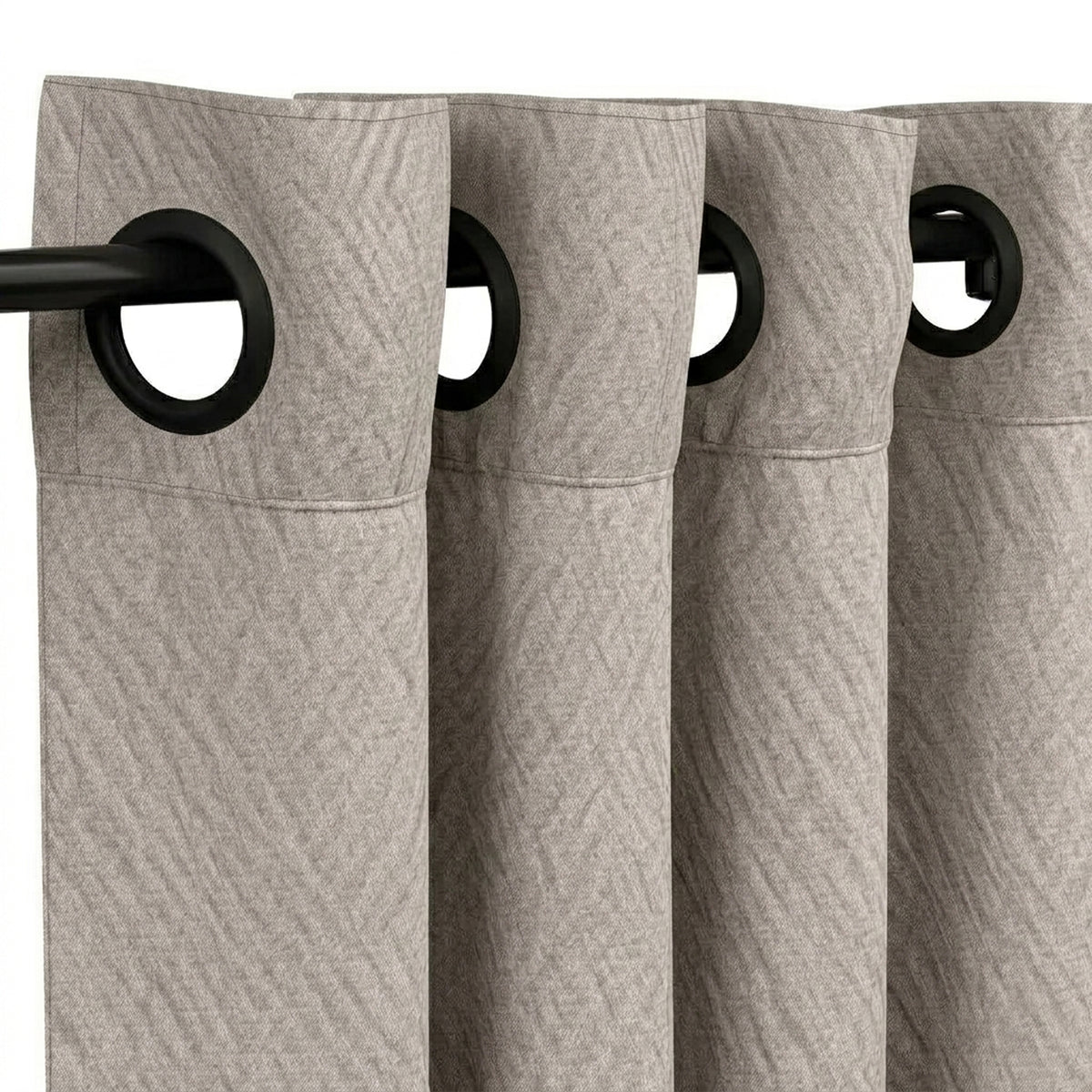 Grey Rill Woven Curtain - view 4