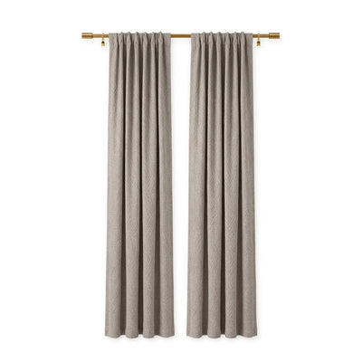 Grey Rill Woven Curtain - Secondary image
