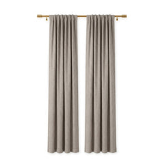 Grey Rill Woven Curtain - alternate view