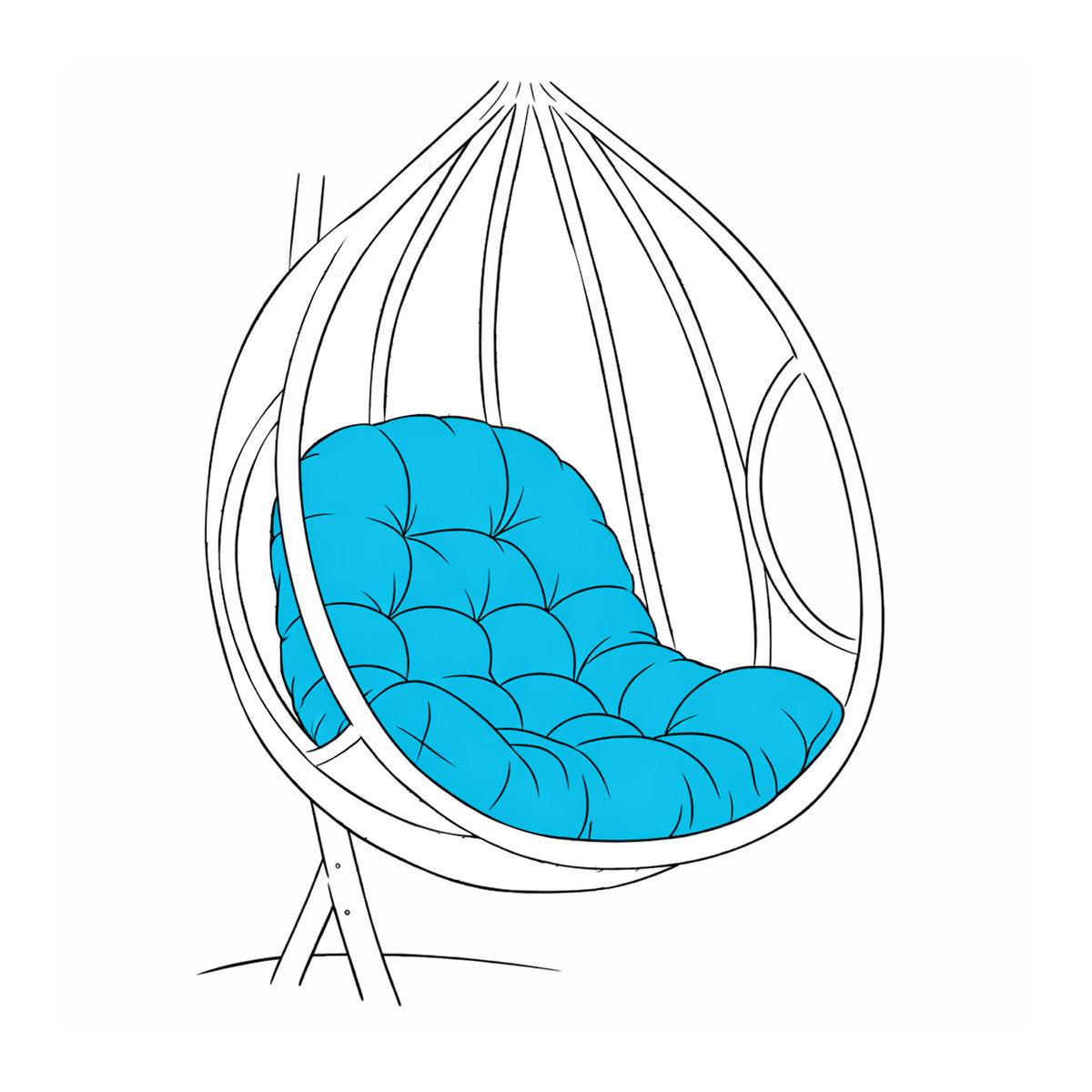 Custom Outdoor Egg Chair Cushion - Image 1 | ZIPCushions