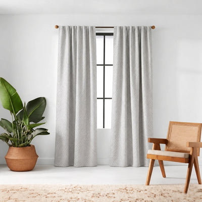 Custom Dove Arrow Textured Curtain - Primary image