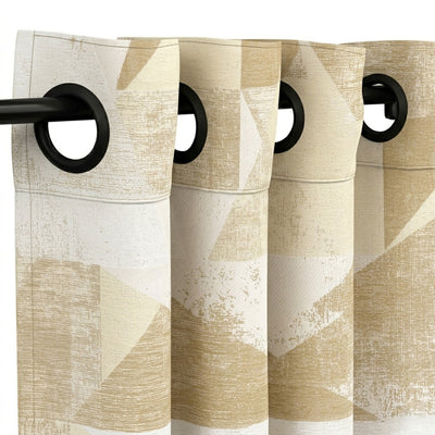 Honey Gold Picasso Jacquard Curtain - alternate view