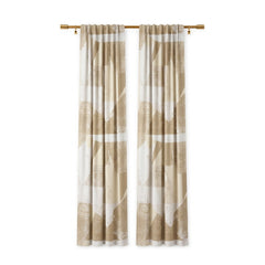 Honey Gold Picasso Jacquard Curtain - alternate view