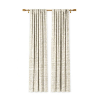 Graphic Ivory Weave Curtain - Secondary image