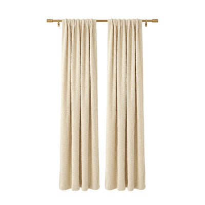Snow Storm Ivory Textured Curtain - Secondary image
