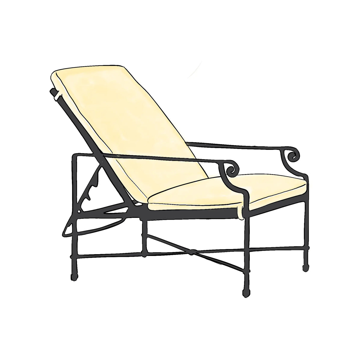 Brown Jordan Venetian Adjustable Chair Replacement Cushions | ZIPCushions