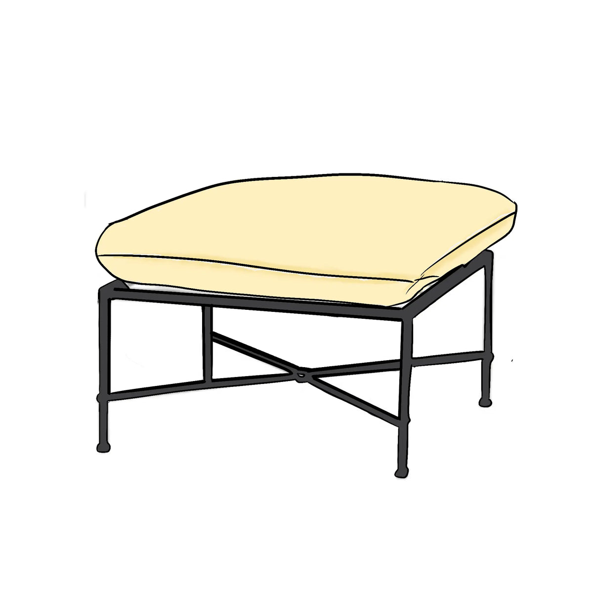 Brown Jordan Florentine Ottoman Replacement Cushions | ZIPCushions