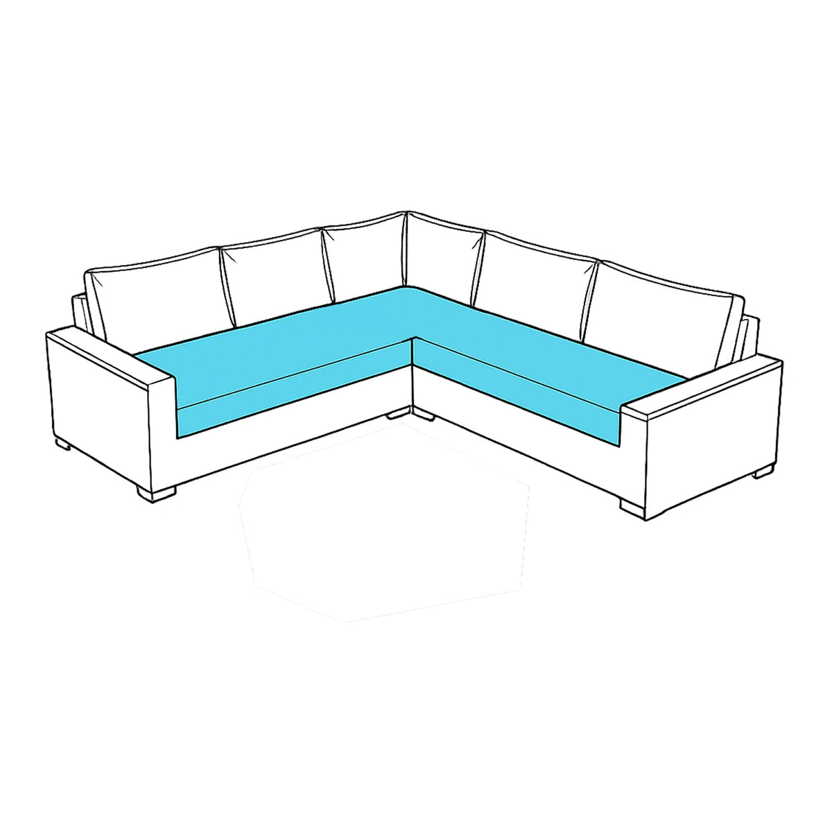 Custom L-Shaped Outdoor Cushions - Image 1 | ZIPCushions