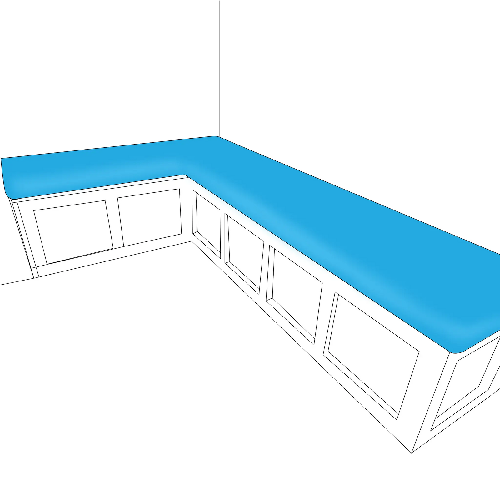 L Shape Sofa / Bench Cushions |  ZIPCushions