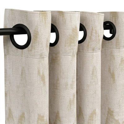 Icicles Latte Jacquard Curtain - alternate view