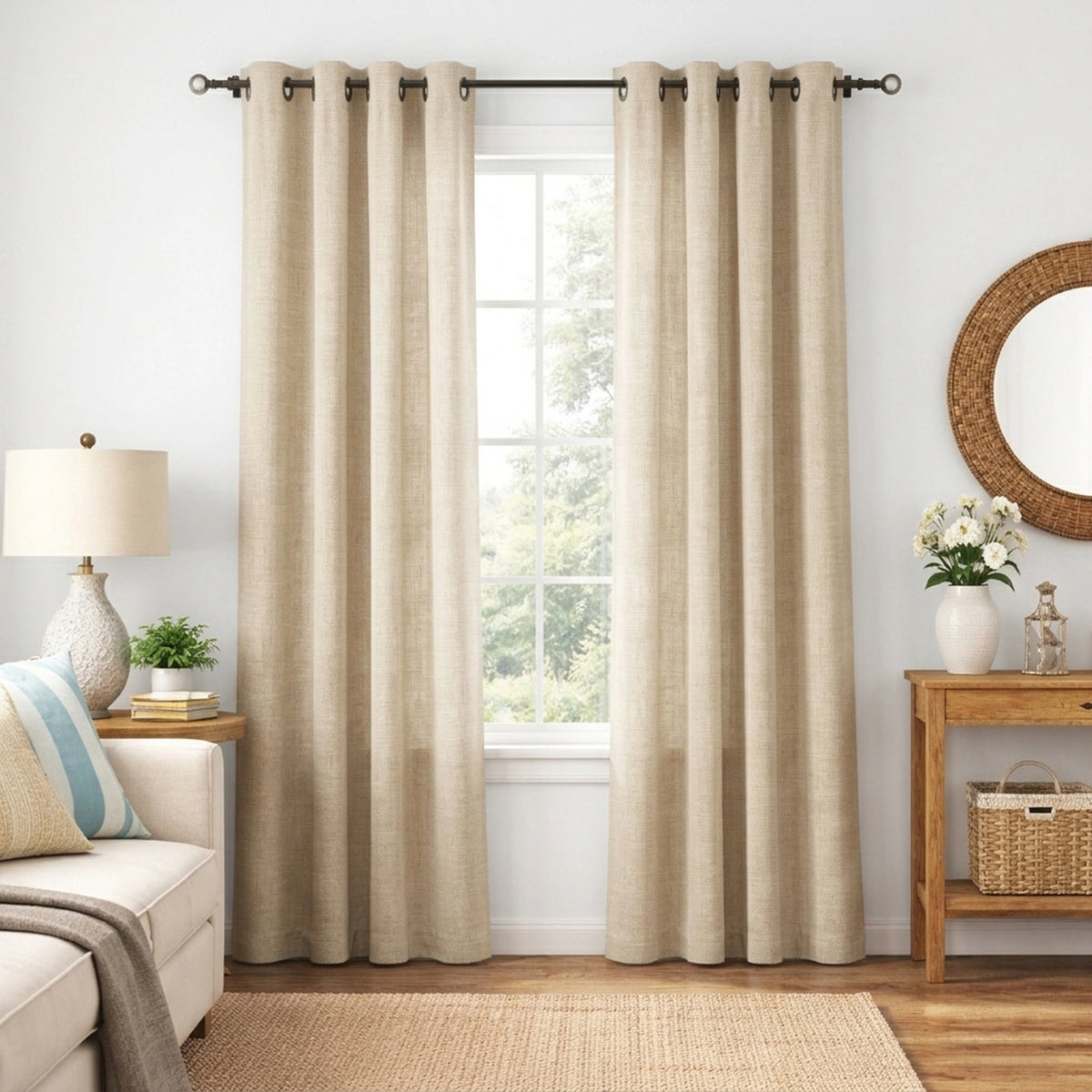 Custom Linen Matte Sheer Curtain