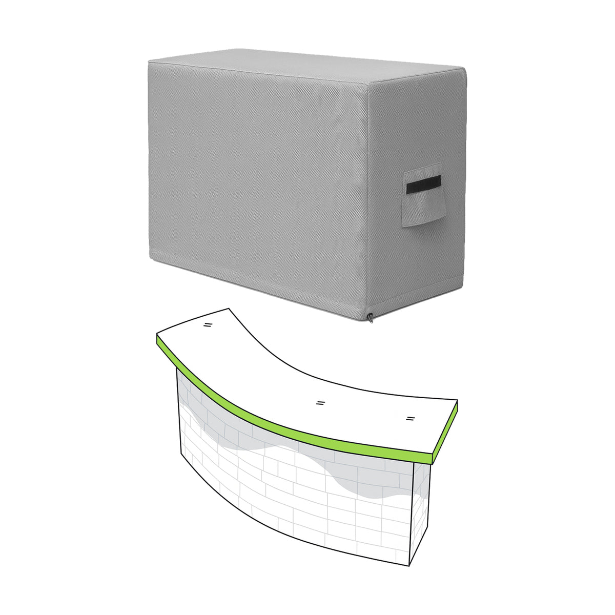 Custom Curved Bar Island Cover