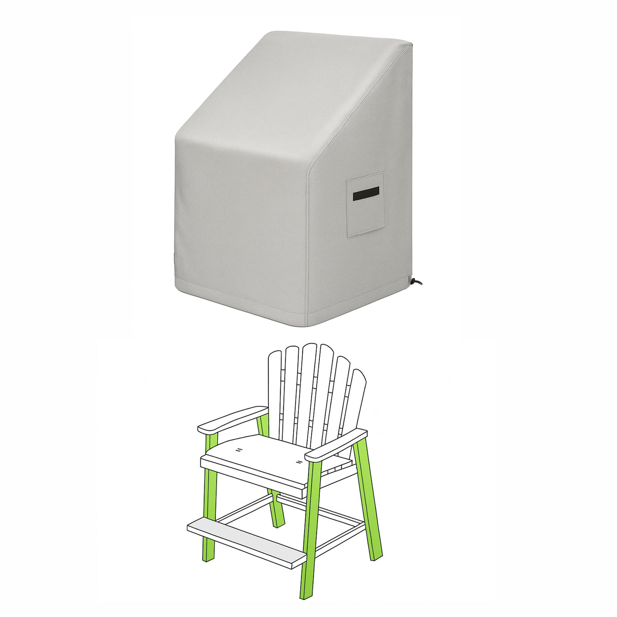 Custom Adirondack High Chair Cover