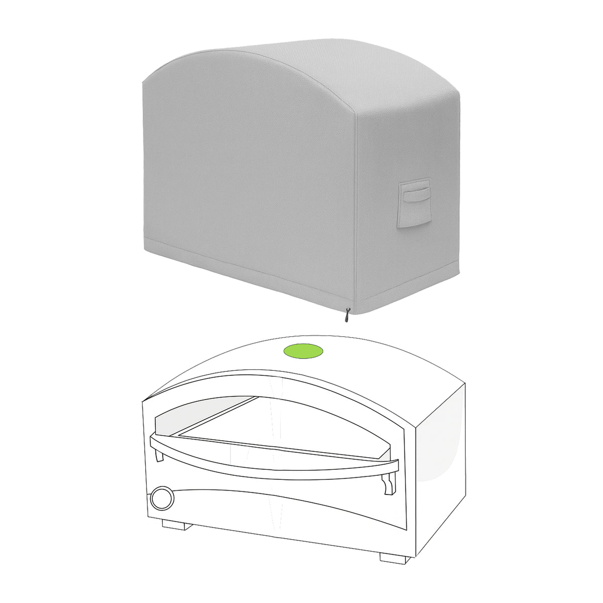 Custom Compact Pizza Oven Cover