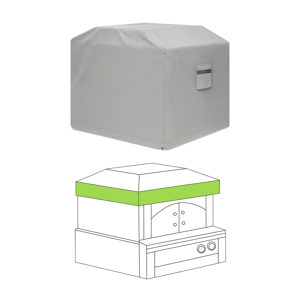 Custom Dual Door Pizza Oven Cover