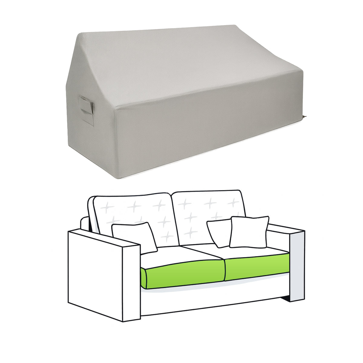 Custom Outdoor Couch and Loveseat Covers