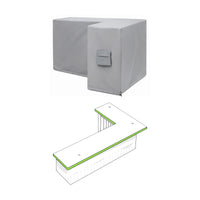 Custom L Shape Outdoor Bar Island Cover - Style 1
