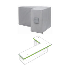 Custom L Shape Outdoor Bar Island Cover - Style 1