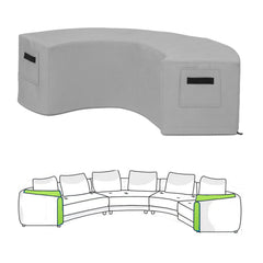 Custom Curved Couch Covers