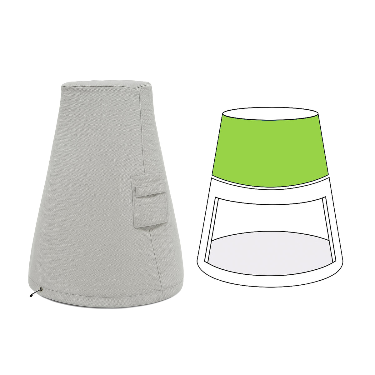 Custom Tapered Modern Chiminea Covers