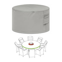 Custom Round Fire Pit with Chair Set Cover