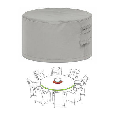 Custom Round Fire Pit with Chair Set Cover