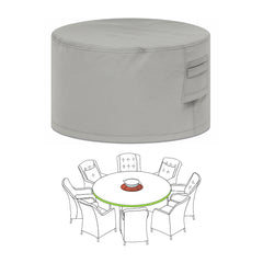 Custom Round Fire Pit with Chair Set Cover